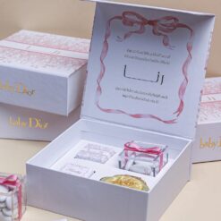 Baby Dior Newborn Gift Box – Custom Made Elegance 3 • <p data-start="170" data-end="574"><span style="font-family: times-new-roman;">Celebrate the arrival of a new baby with this luxurious Baby Dior Newborn Gift Box, designed to capture the joy and grace of the occasion.</span></p> <p data-start="170" data-end="574"><span style="font-family: times-new-roman;">Elegantly presented and thoughtfully arranged, each box includes a selection of beautifully wrapped sweets and a signature golden keepsake — all personalized with the baby's name for an unforgettable touch.</span></p> <p data-start="576" data-end="652"><span style="font-family: times-new-roman;">Perfect for new born baby, hospital visits, or special delivery surprises.</span></p> <p data-start="654" data-end="792"><span style="font-family: times-new-roman;"><span data-start="656" data-end="792">* </span><em data-start="656" data-end="792">Please note: This gift box is custom-made. Final pricing may vary slightly depending on the chosen design and personalization details.</em></span></p>