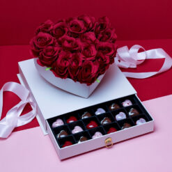 Heart x Flower Chocolate Box 4 &bull; <p data-start="449" data-end="820"><span style="font-family: times-new-roman;">A perfect harmony of romance and indulgence.</span><br data-start="493" data-end="496" /><span style="font-family: times-new-roman;">This 500g Heart x Flower chocolate box features a heart-shaped arrangement of premium assorted chocolates, beautifully topped with elegant flower details. Available in <strong data-start="664" data-end="671">Red</strong> or <strong data-start="675" data-end="683">Pink</strong>, it’s designed to say <em data-start="706" data-end="712">love</em> at first sight — and first bite. Ideal for Valentine’s Day, anniversaries, or unforgettable romantic gifts.</span></p> <p data-start="822" data-end="873"><span style="font-family: times-new-roman;"><strong data-start="822" data-end="833">Weight:</strong> 500g</span><br data-start="838" data-end="841" /><span style="font-family: times-new-roman;"><strong data-start="841" data-end="862">Colors Available:</strong> Red & Pink</span></p>
